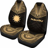 Nauru Car Seat Cover - Nauru Flag Polynesian Chief Tattoo Gold Version - 10 174914 - YourCarButBetter