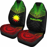 Nauru Car Seat Cover - Nauru Flag Polynesian Chief Tattoo Reggae Version - 10 174914 - YourCarButBetter