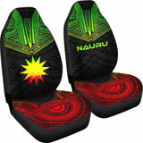 Nauru Car Seat Cover - Nauru Flag Polynesian Chief Tattoo Reggae Version - 10 174914 - YourCarButBetter