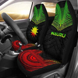 Nauru Car Seat Cover - Nauru Flag Polynesian Chief Tattoo Reggae Version - 10 174914 - YourCarButBetter