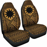 Nauru Car Seat Cover - Nauru Flag Polynesian Tattoo Gold - 9 174914 - YourCarButBetter