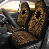 Nauru Car Seat Cover - Nauru Flag Polynesian Tattoo Gold - 9 174914 - YourCarButBetter