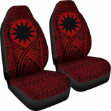 Nauru Car Seat Cover - Nauru Flag Polynesian Tattoo Red - 9 174914 - YourCarButBetter