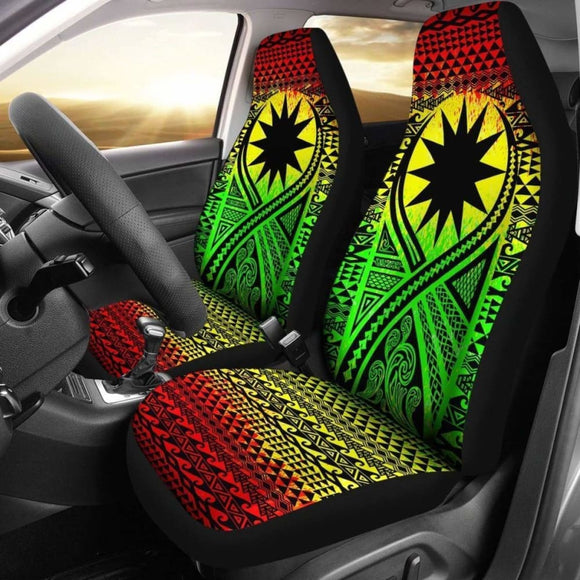 Nauru Car Seat Cover - Nauru Flag Polynesian Tattoo Reggae - 9 174914 - YourCarButBetter