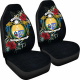Nauru Car Seat Covers - Nauru Coat Of Arms Hibiscus - 232125 - YourCarButBetter
