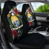 Nauru Car Seat Covers - Nauru Coat Of Arms Hibiscus - 232125 - YourCarButBetter