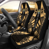 Nauru Car Seat Covers - Nauru Coat Of Arms Polynesian Tattoo Gold - 9 174914 - YourCarButBetter