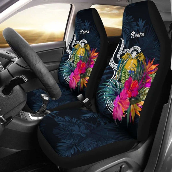 Nauru Car Seat Covers Polynesian Tropical Flower 105905 - YourCarButBetter