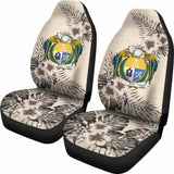 Nauru Car Seat Covers The Beige Hibiscus (Set Of Two) 7 232125 - YourCarButBetter