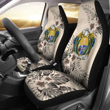 Nauru Car Seat Covers The Beige Hibiscus (Set Of Two) 7 232125 - YourCarButBetter