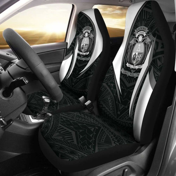 Nauru Polynesian Car Seat Covers - Nauru Spirit (White) - 105905 - YourCarButBetter