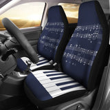 Navy Musical Piano Car Seat Covers 550317 - YourCarButBetter