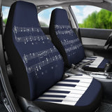 Navy Musical Piano Car Seat Covers 550317 - YourCarButBetter