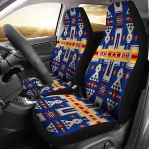 Navy Tribe Design Native American Car Seat Covers 093223 - YourCarButBetter