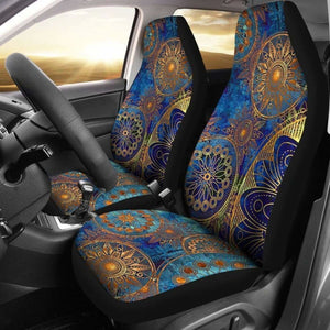 Neon Floral Pattern Boho Car Seat Covers 04 153908 - YourCarButBetter