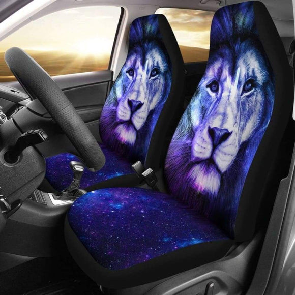 Neon Lion Face Car Seat Covers 203608 - YourCarButBetter