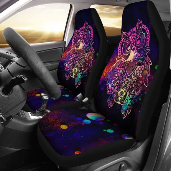 Neon Owl Car Seat Covers 174716 - YourCarButBetter