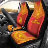 New Caledonia Car Seat Cover - New Caledonia Coat Of Arms Polynesian Chief Tattoo Red Version - 10 174914 - YourCarButBetter