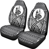 New Caledonia Car Seat Cover - New Caledonia Coat Of Arms Polynesian Tattoo Black - 9 174914 - YourCarButBetter