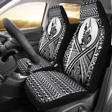 New Caledonia Car Seat Cover - New Caledonia Coat Of Arms Polynesian Tattoo Black - 9 174914 - YourCarButBetter