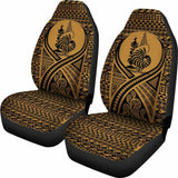 New Caledonia Car Seat Cover - New Caledonia Coat Of Arms Polynesian Tattoo Gold - 9 174914 - YourCarButBetter