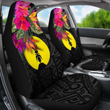 New Caledonia Car Seat Covers - Polynesian Hibiscus Pattern - 105905 - YourCarButBetter