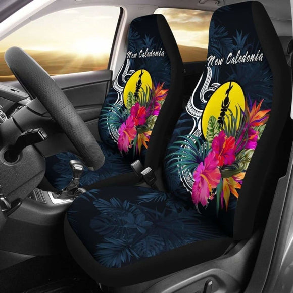 New Caledonia Car Seat Covers Polynesian Tropical Flower 105905 - YourCarButBetter