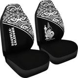 New Caledonia Polynesian Car Seat Covers - Black Curve - 105905 - YourCarButBetter