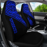 New Caledonia Polynesian Car Seat Covers - Blue Curve - 105905 - YourCarButBetter