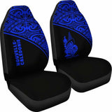 New Caledonia Polynesian Car Seat Covers - Blue Curve - 105905 - YourCarButBetter