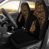New Caledonia Polynesian Car Seat Covers - Gold Curve - 105905 - YourCarButBetter