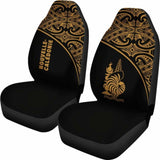 New Caledonia Polynesian Car Seat Covers - Gold Curve - 105905 - YourCarButBetter