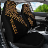 New Caledonia Polynesian Car Seat Covers - Gold Curve - 105905 - YourCarButBetter