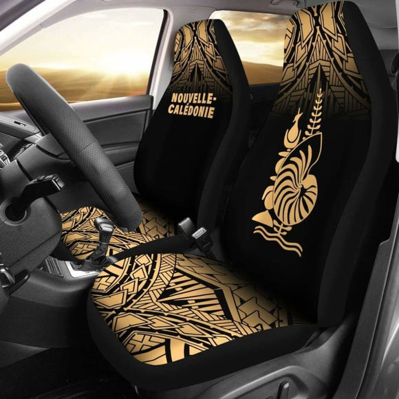 New Caledonia Polynesian Car Seat Covers - Gold Fog - 105905 - YourCarButBetter
