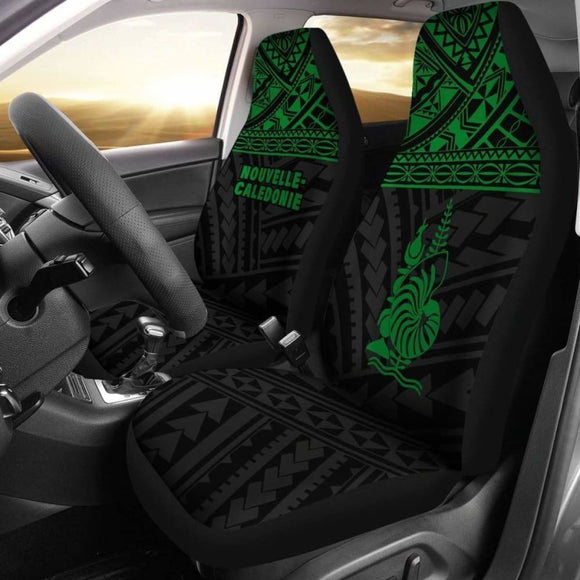New Caledonia Polynesian Car Seat Covers Green - 105905 - YourCarButBetter