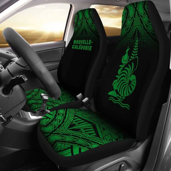 New Caledonia Polynesian Car Seat Covers - Green Fog - 105905 - YourCarButBetter