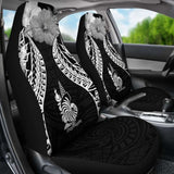 New Caledonia Polynesian Car Seat Covers Pride Seal And Hibiscus Black - 232125 - YourCarButBetter