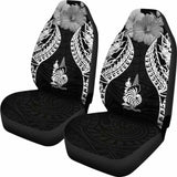 New Caledonia Polynesian Car Seat Covers Pride Seal And Hibiscus Black - 232125 - YourCarButBetter