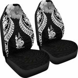 New Caledonia Polynesian Car Seat Covers Pride Seal And Hibiscus Black - 232125 - YourCarButBetter