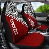 New Caledonia Polynesian Car Seat Covers - Red Curve - 105905 - YourCarButBetter