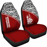 New Caledonia Polynesian Car Seat Covers - Red Curve - 105905 - YourCarButBetter
