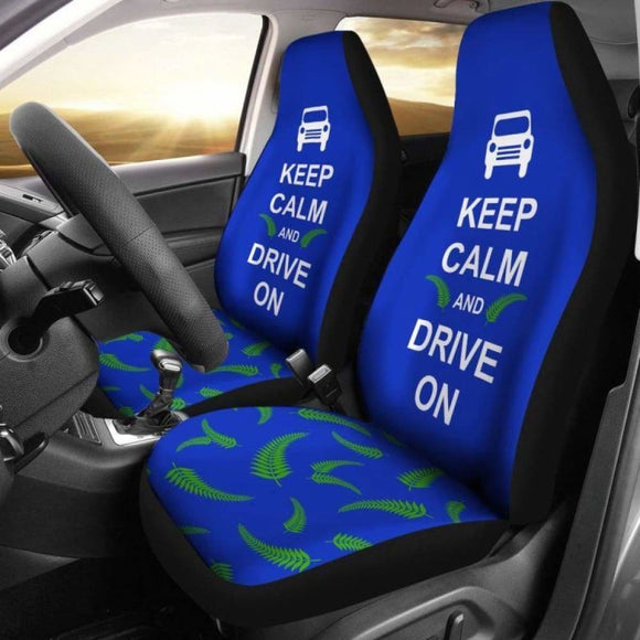 New Zealand Keep Calm And Drive Car Seat Covers 1 163730 - YourCarButBetter