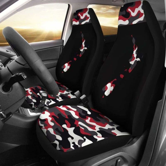 New Zealand Map With Camo Style Car Seat Covers Amazing 112608 - YourCarButBetter