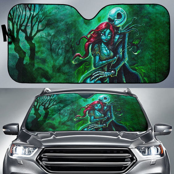 Nightmare Before Christmas Car Auto Sun Shades Jack & Sally 211901 - YourCarButBetter