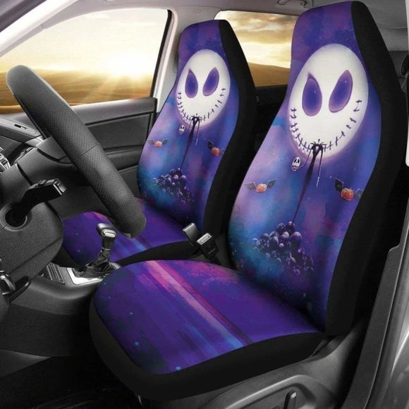 Nightmare Before Christmas Car Seat Covers Jack Face 2 101819 - YourCarButBetter