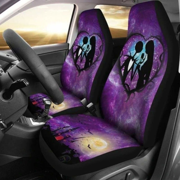 Nightmare Before Christmas Car Seat Covers Jack Love Sally 101819 - YourCarButBetter