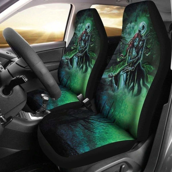Nightmare Before Christmas Car Seat Covers Jack & Sally 2 101819 - YourCarButBetter