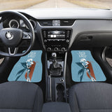 Nightmare Before Christmas Cartoon Car Floor Mats - Jack Skellington And Sally Kissing Retrowave Artwork Car Mats 094201 - YourCarButBetter