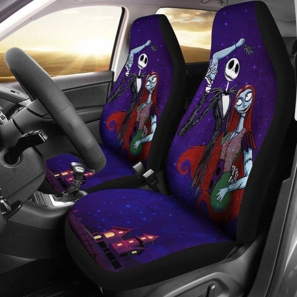 Nightmare Before Christmas Jack And Sally Custom Car Seat Cover 101819 - YourCarButBetter