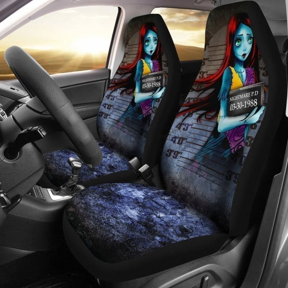 Nightmare Before Christmas Sally Car Seat Covers Custom Police Wanted 101819 - YourCarButBetter